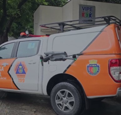 Equipe de drones do Smart Sanca apoia Defesa Civil em ocorrência no Terminal José Montilha, no Bairro Nova Gerty