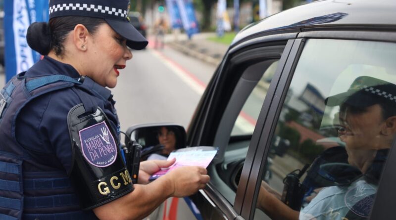 Ação inédita em Santo André une educação no trânsito e proteção às mulheres