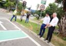 Santo André instala faixas verdes em cruzamentos para melhorar fluidez no trânsito