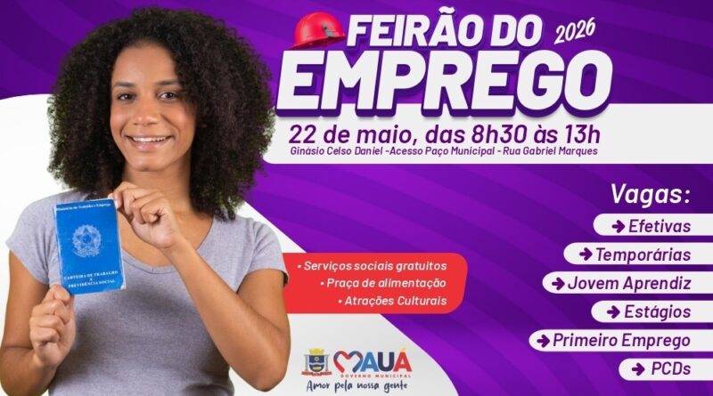 Prefeitura de Mauá promove 5º Feirão do Emprego com mais de 5 mil oportunidades