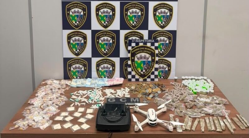 GCM de Santo André prende traficante e faz apreensão de drone e drogas na Chácara da Baronesa