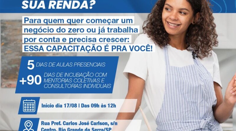 Rio Grande da Serra e Sebrae realizam Projeto Incubação de Negócios para incentivar o empreendedorismo na cidade