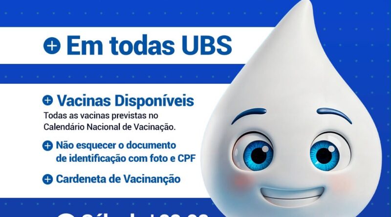 Rio Grande da Serra promove Campanha de Multivacinação em todas as UBSs da cidade neste sábado (22)