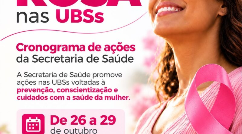 Outubro Rosa: Rio Grande da Serra promove semana voltada para a saúde da mulher