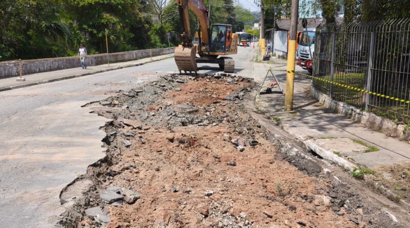 Prefeitura de Ribeirão Pires inicia recuperação completa de trecho da Rua Padre Marcos Simoni
