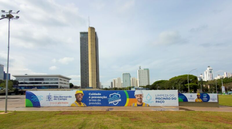 Em São Bernardo, limpeza do Piscinão do Paço avança para reforçar prevenção diante de eventos climáticos extremos
